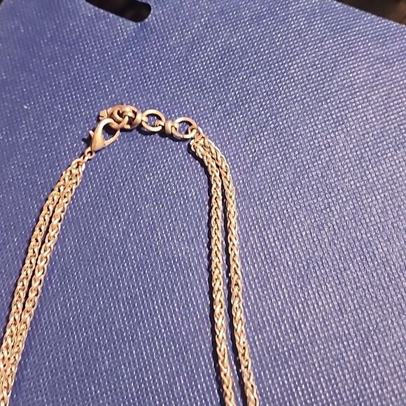 Elegant Blue and Silver Teardrop Necklace 16 Inches - Picture 3 of 5